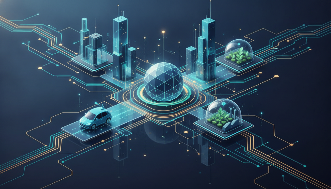 An abstract representation of technology bridging gaps to deliver practical utility and seamless integration.