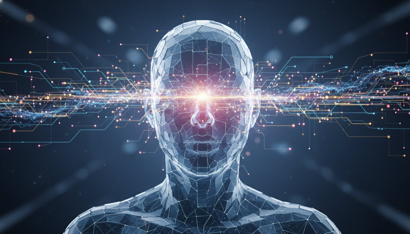 Abstract depiction of AI understanding human thought and anticipating needs.