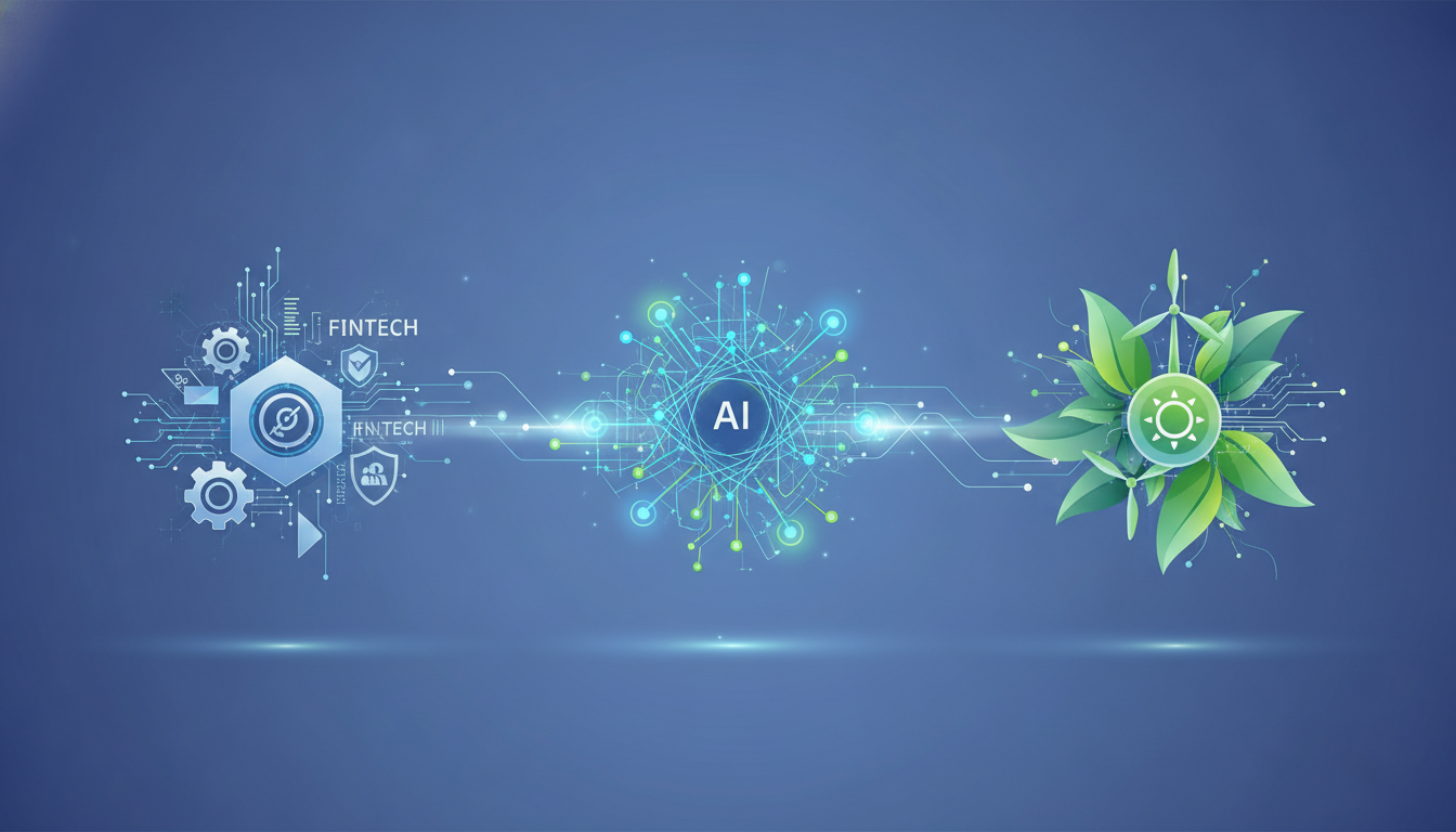Abstract visual representing the diverse innovation in UK FinTech, AI, and Green Technology startup sectors.