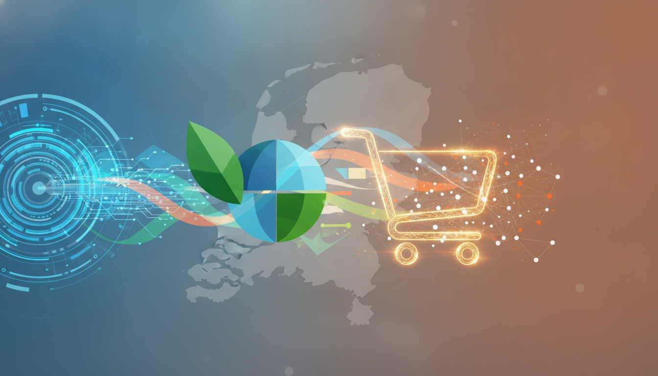 Abstract visual representing diverse tech startups across sectors like deeptech, sustainability, and e-commerce.