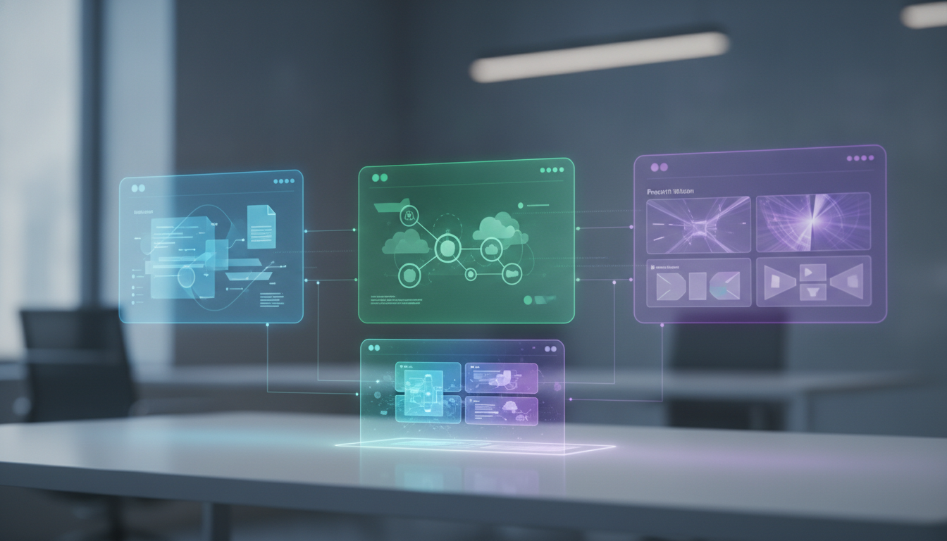 Comparison of various AI tools for generating documents and presentations.